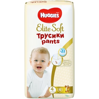 Huggies | Elite Soft | Scutece chilotel marimea 4, 9-14 kg, 42 bucati