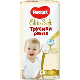 Huggies | Elite Soft | Scutece chilotel marimea 4, 9-14 kg, 42 bucati
