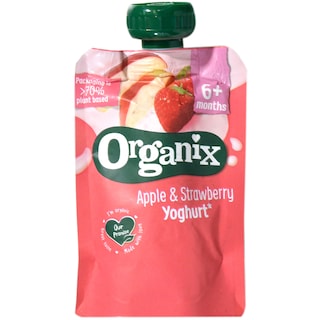 Organix | Piure eco mere si capsunisi iaurt 100g