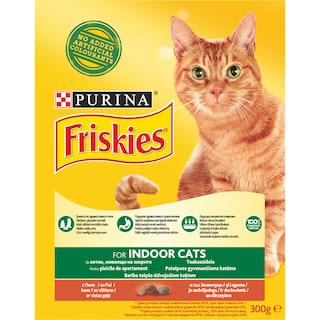 Friskies | Hrana uscata pentru pisici Adult Indoor cu pui si legume 300g