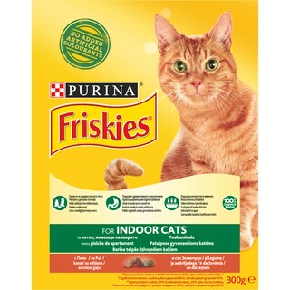 Friskies | Hrana uscata pentru pisici Adult Indoor cu pui si legume 300g