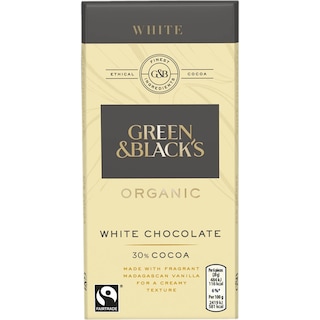 Green&Black's | Ciocolata bio alba bio cu vanilie 90g