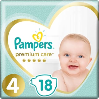 Pampers | Premium Care | Scutece bebelusi Marimea 4, 9-14 kg, 18 buc