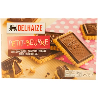 Delhaize | Biscuiti petit beurre cu ciocolata cu lapte 250g