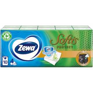 Zewa | Batiste nazale Softis Protect 4 straturi, 10 pachete