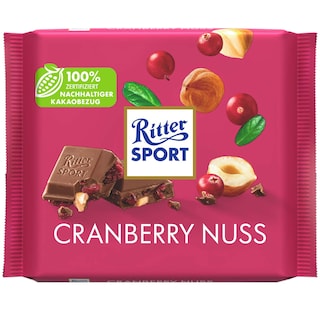 Ritter Sport | Ciocolata cu merisoare si alune 100g