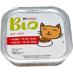 Pate bio cu carne de vita si aloe vera, pentru pisici 100g