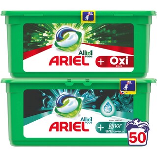 Ariel | All in 1 Pods | Detergent +Oxy Efect 25 capsule si +Lenor Unstoppables 25 capsule