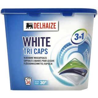 Delhaize | Detergent pentru rufe albe White Tri Caps, 34 capsule