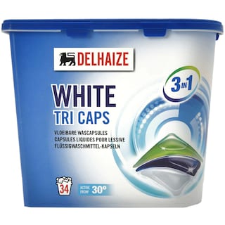 Delhaize | Detergent pentru rufe albe White Tri Caps, 34 capsule