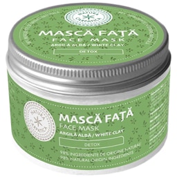 Masca de fata argila alba detox 150ml