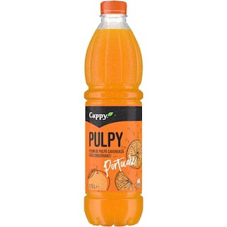 Cappy Pulpy | Bautura racoritoare necarbogazoasa cu suc de portocale 1.5L