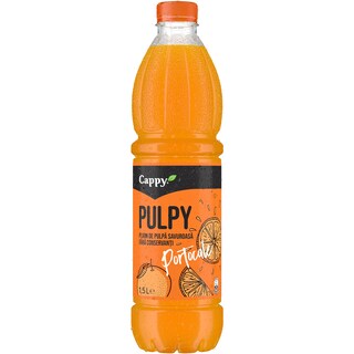 Cappy Pulpy | Bautura racoritoare necarbogazoasa cu suc de portocale 1.5L