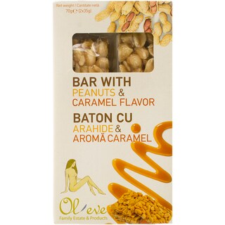 Ol'eve | Baton cu alune si caramel 70g