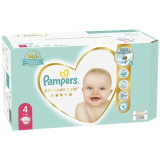 Pampers | Premium Care | Scutece bebelusi Marimea 4, 9-14 kg, 104 buc
