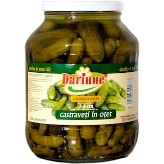Darinne | Castraveti cornichon in otet 2-5cm 1640g