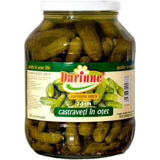 Darinne | Castraveti cornichon in otet 2-5cm 1640g