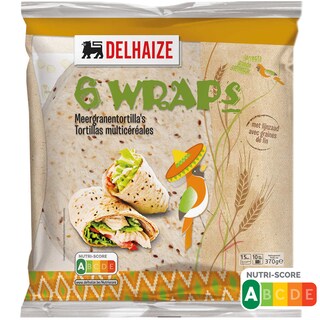 Delhaize | Tortilla multicereale, 6 bucati 370g