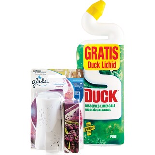 Glade | Pachet promotional cu microspray lavanda Duck si Duck gratis