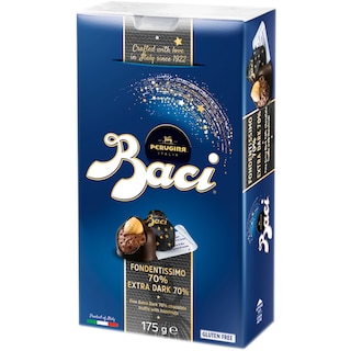 Baci | Praline Bijou din ciocolata neagra cu umplutura de alune de padure 175g