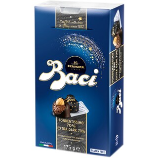 Baci | Praline Bijou din ciocolata neagra cu umplutura de alune de padure 175g