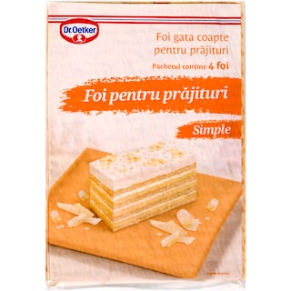 Dr. Oetker | Foi simple pentru prajituri 440g