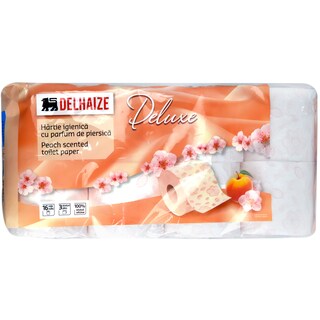 Delhaize | Hartie igienica cu parfum de piersica, 3 straturi, 16 role