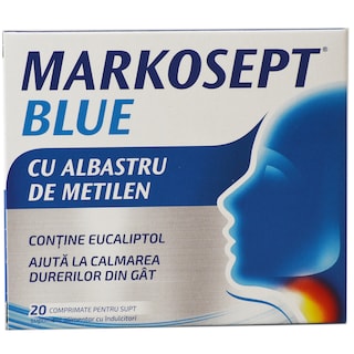Markosept Blue | Markosept Blue, 20 comprimate
