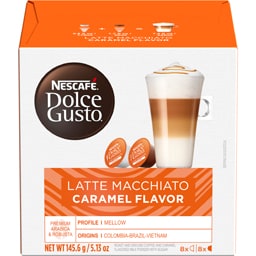 Cafea Latte Macchiato Caramel, 8 bauturi, 16 capsule