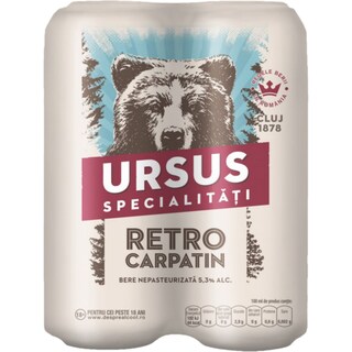 Ursus | Specialitati | Bere blonda nepasteurizata 4x0.5L