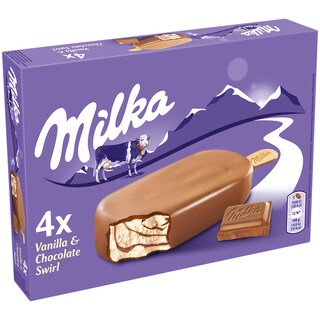 Milka | Inghetata cu vanilie si amestec de ciocolata cu lapte 284g