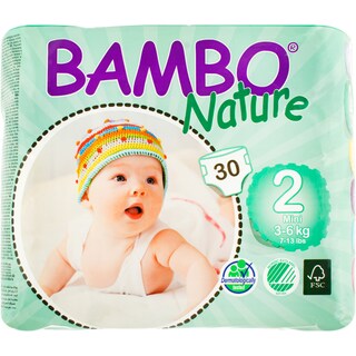 Bambo Nature | Scutece eco mini pentru 3-6kg 30 bucati