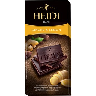 Heidi | Dark | Ciocolata amaruie cu ghimbir si lamaie 80g