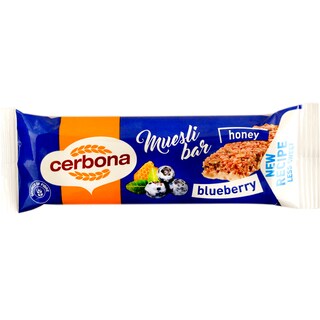 Cerbona | Baton musli cu afine si invelis de iaurt 20g