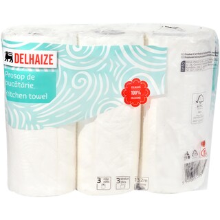 Delhaize | Prosop de bucatarie 3 role, 3 straturi