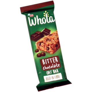 Whola | Baton cu fulgi de ovaz si ciocolata neagra 35g