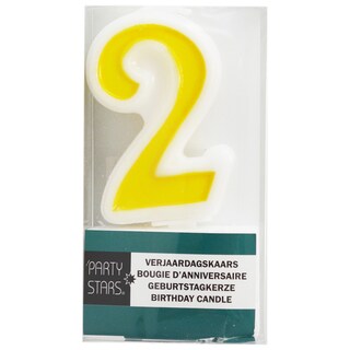 Party Stars | Lumanare aniversara cifra 2