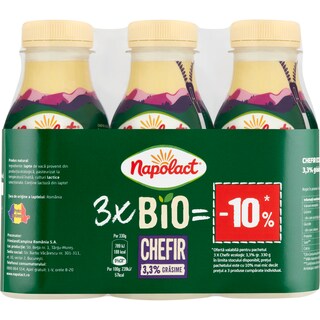 Napolact Bio | Chefir ecologic 3.3% grasime 3x330g