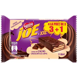 Joe | XXL | Napolitane cu crema de cacao si ciocolata cu lapte 4x46g