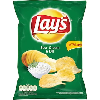 Lay's | Chipsuri din cartofi cu aroma de smantana si marar 155g