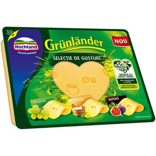 Hochland | Grunlander | Branza maturata feliata Selectie de gusturi 120g