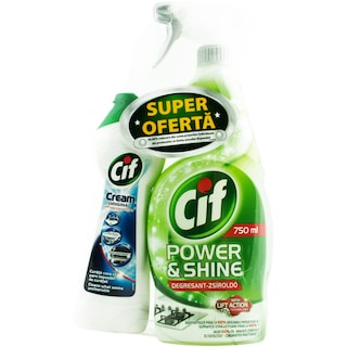 Cif | Pachet curatenie Cif pentru bucatarie  Cif Cream Regular 2 bucati 750ml+250ml