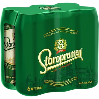 Staropramen | Bere blonda pasteurizata 6x0.5L
