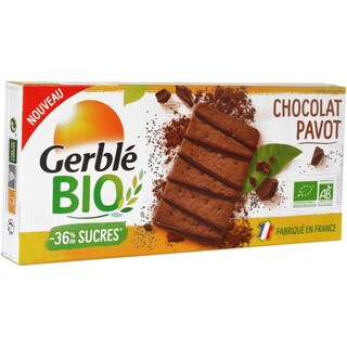 Gerble | Biscuiti cu cacao, ciocolata si mac 120g