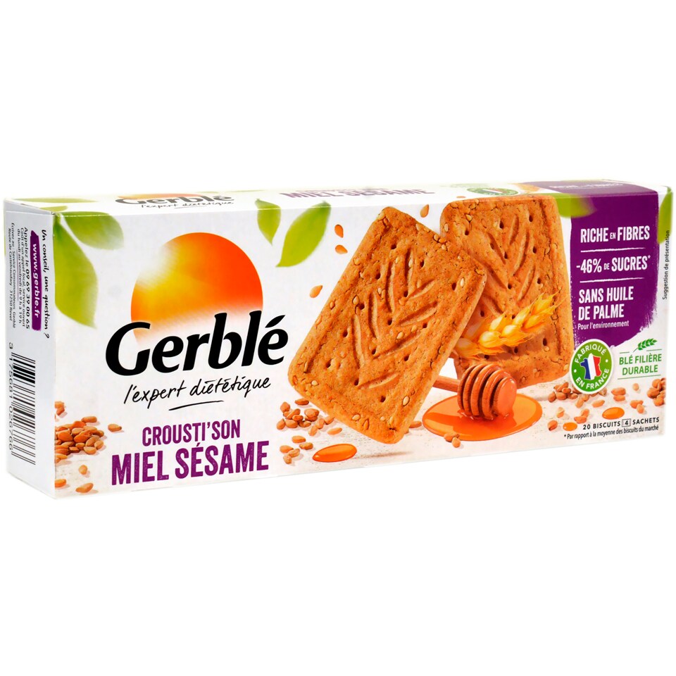 Gerble | Bifidus | Biscuiti cu miere si susan 200g | Mega-image