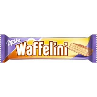 Milka | Waffelini | Napolitana cu crema, acoperita cu ciocolata cu vanilie 31g