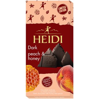 Heidi | Ciocolata amaruie cu miere si piersica 80g