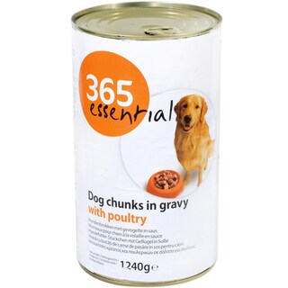 365 | Hrana cu bucati de carne de pasare pentru caini 1240g