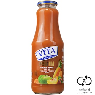 Vita | Premium | Suc de morcov, piersici si mere 1L