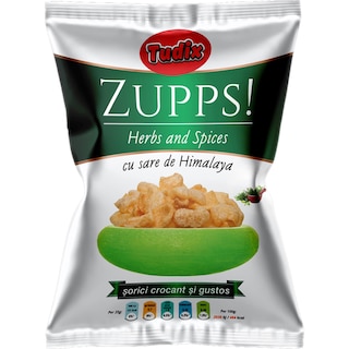 Zupps | Sorici deshidratat si prajit cu ierburi aromatice 40g